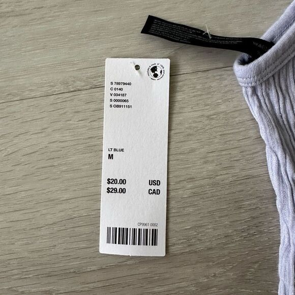 Urban Outfitters SET 2 Crop Tank Tops Light Blue and Mauve M NWT - Picture 3 of 6